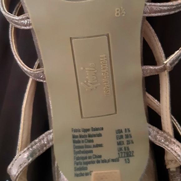 FIONI golden gladiator greek goddess buckle stiletto open toe heels Size 8.5 - Picture 8 of 12